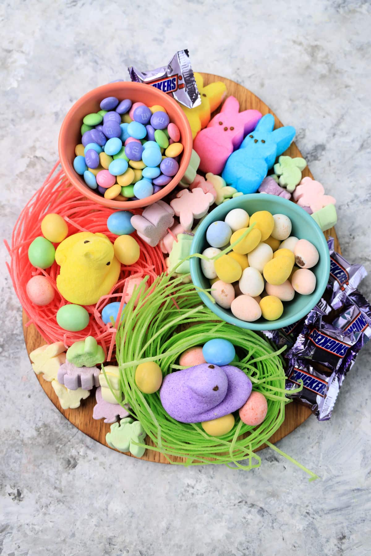 Candy Easter Bunny Charcuterie Board