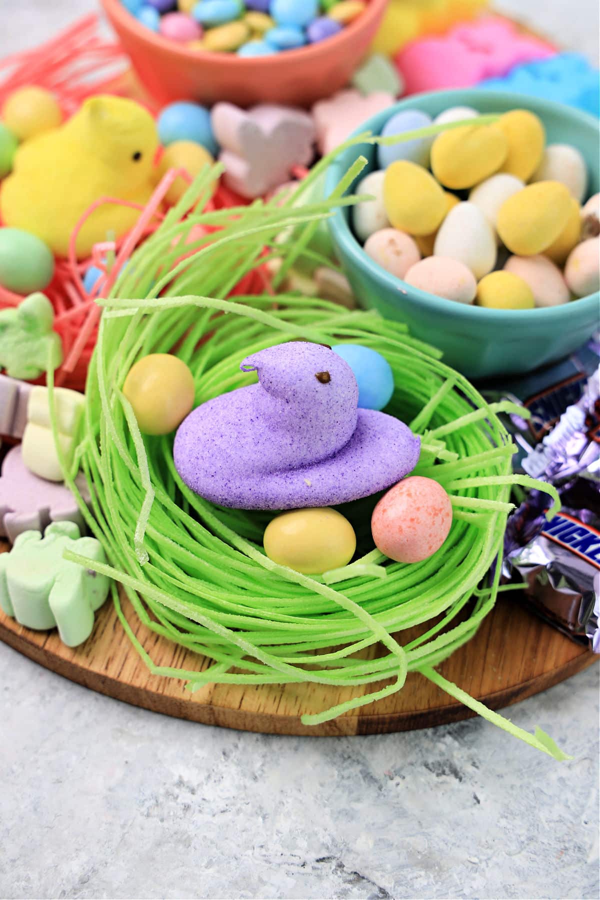 Candy Easter Bunny Charcuterie Board